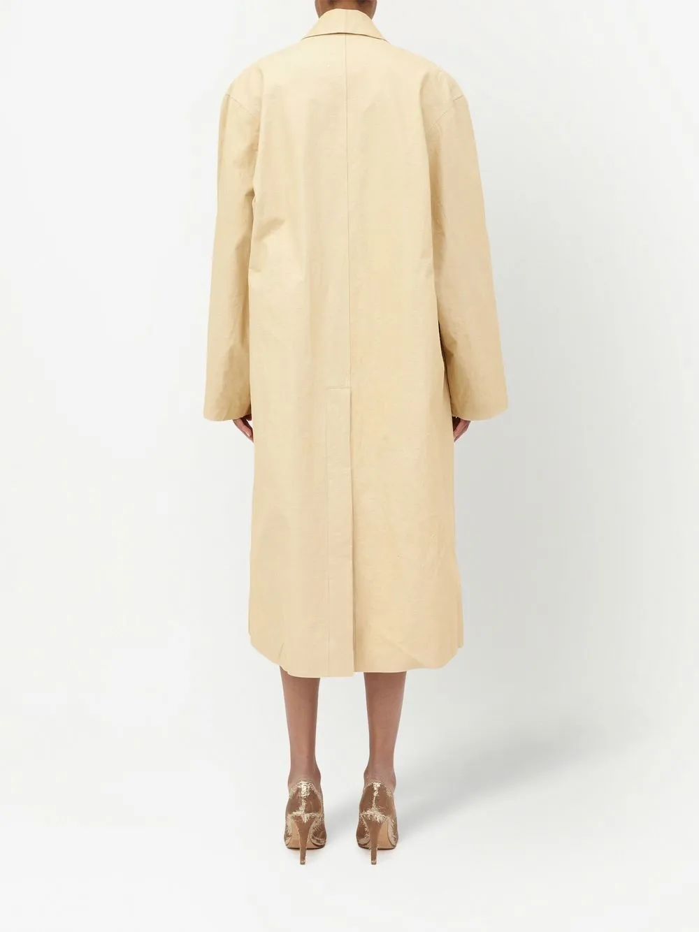 Двубортный тренч Utility MAISON MARGIELA, коричневый — фото 4