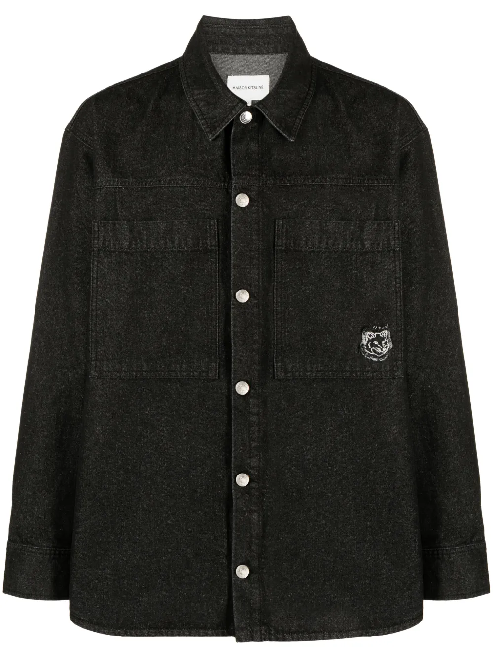 

Куртка-рубашка с декором Tiger Maison Kitsuné, черный