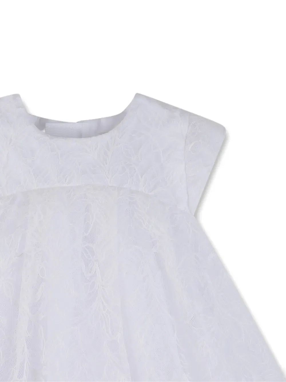 Платье с узором из листьев Givenchy Kids, белый — фото 3