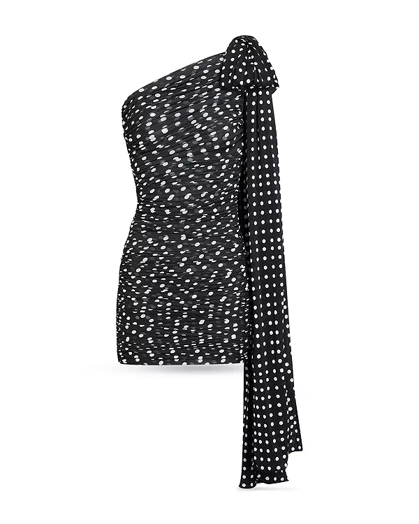 

Платье с драпировкой на одно плечо Patou, синий