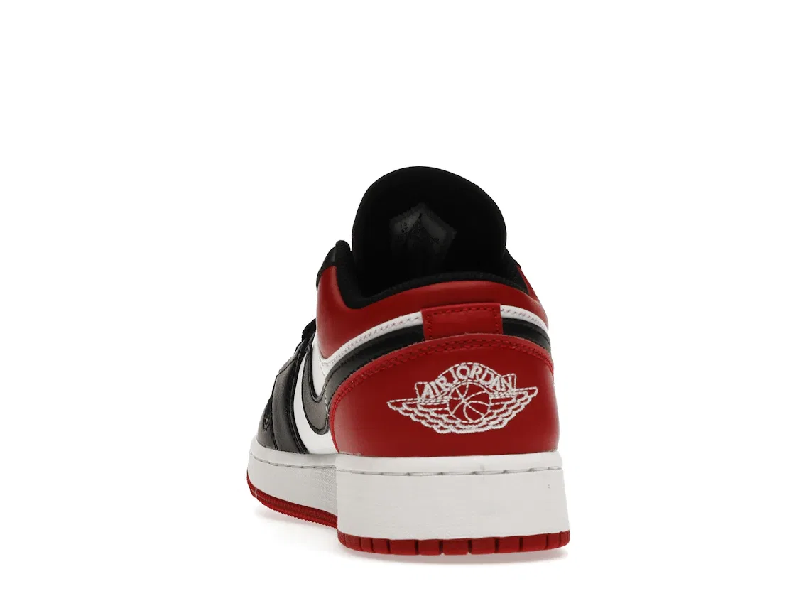 Детские кроссовки Lifestyle Jordan 1 Low Bred Toe GS, Gym Red/White-Black — фото 4
