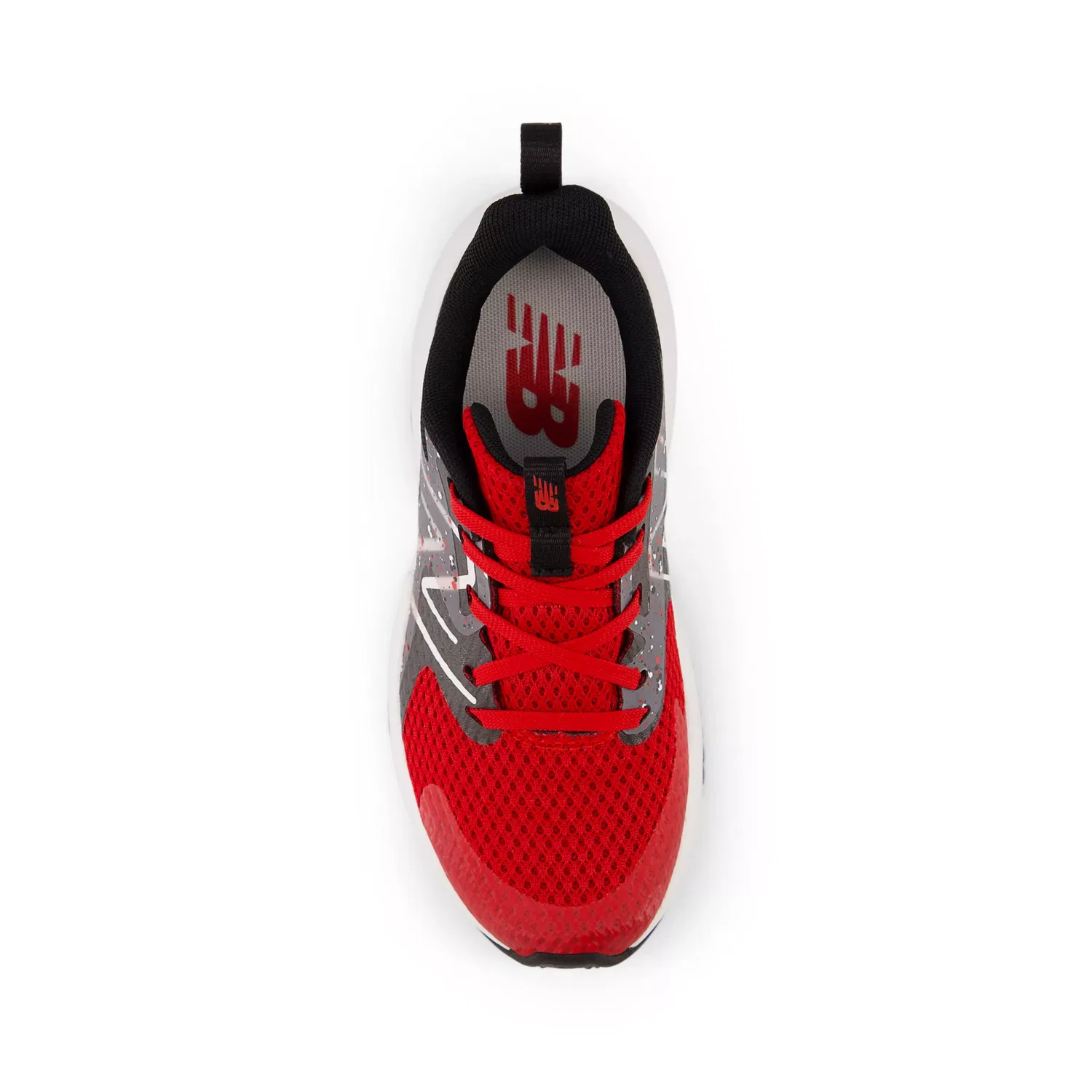 Детские кроссовки с дышащей сеткой Rave Run v2 New Balance, Team Red With Black And Black Cement — фото 4
