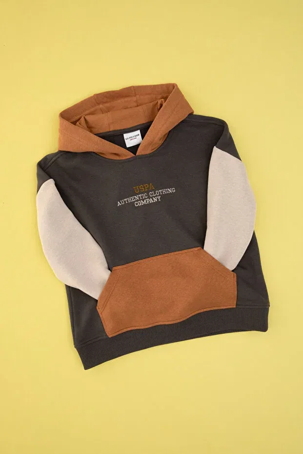 Детское худи с капюшоном U.S. Polo Assn., Gray