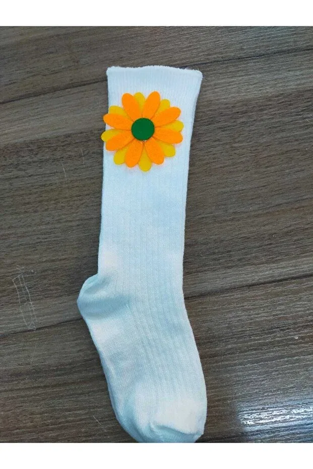 Детские носки для девочек с принтом Knee Socks Özkardeşler Baby, White