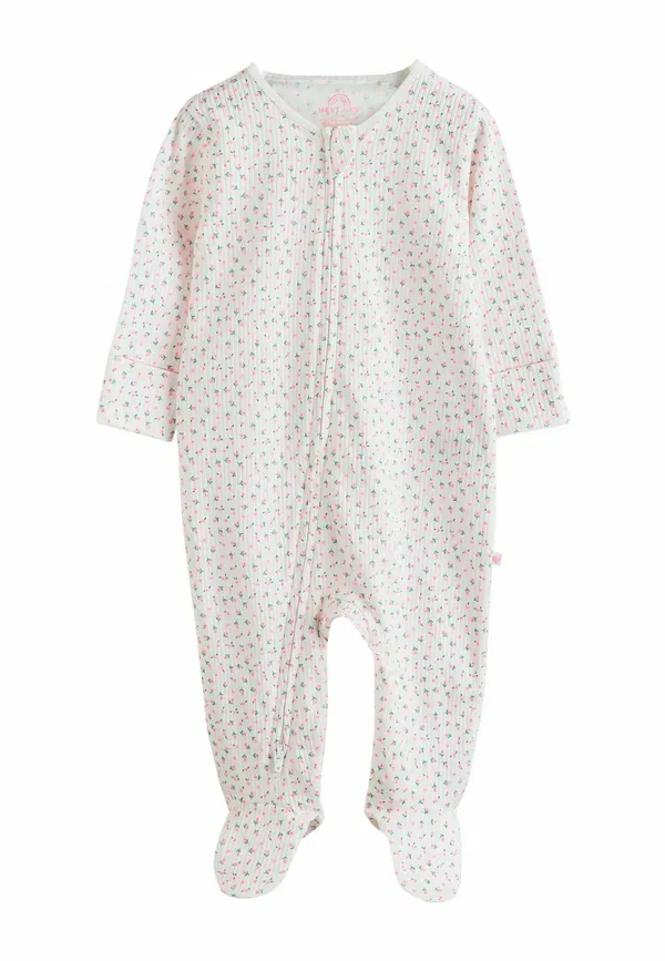 Комплект для сна из 4 предметов с цветочным узором Regular fit - two way zip 4 pack - sleep suit Next Pink, Yellow, желтый/розовый — фото 4