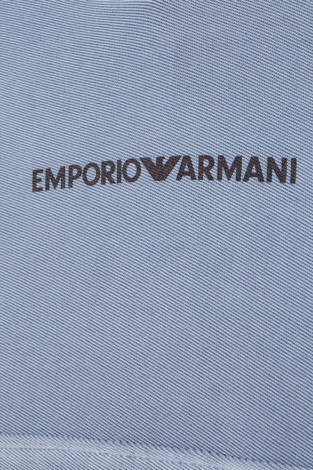 Худи с логотипом хлопковое Emporio Armani, синий — фото 3