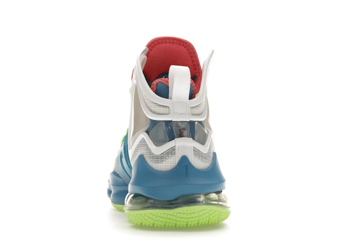 Детские кроссовки баскетбольные Nike LeBron 19, Dutch Blue/Pomegranate-Lime Glow-White — фото 4