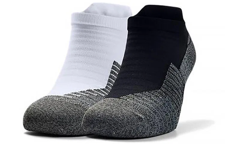 Детские носки-невидимки с 2 парами, модель Under Armour, Black/White