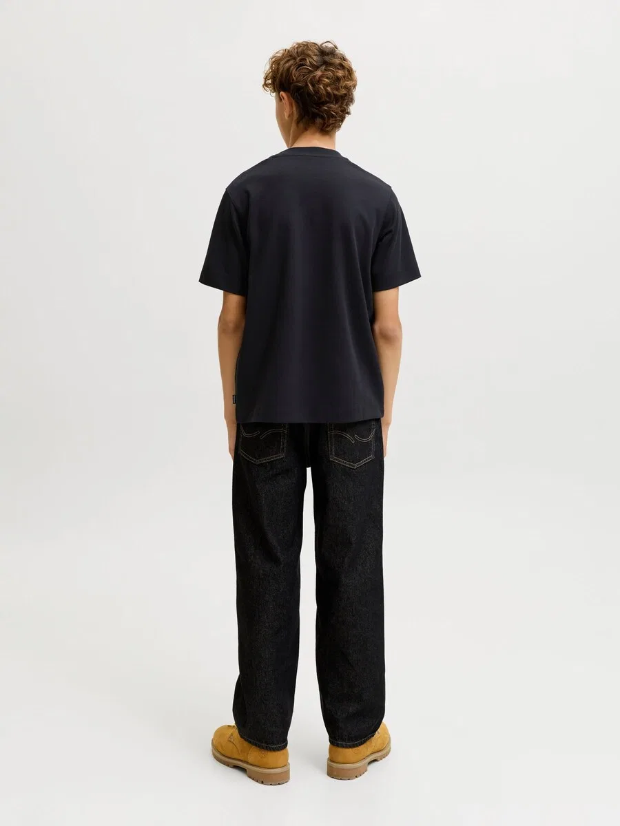 Детская рубашка черного цвета Jack & Jones Junior — фото 3
