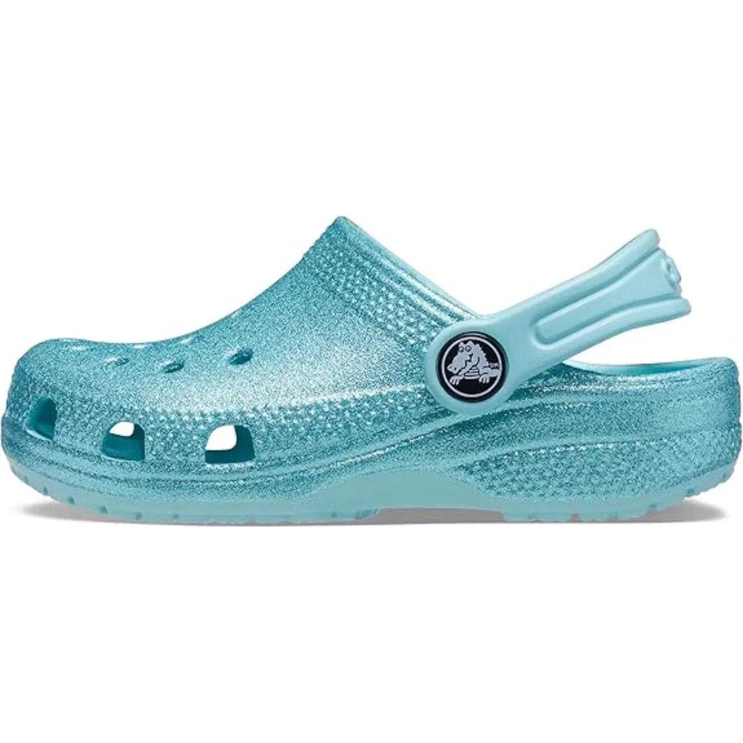 Детские сабо Crocs Classic Pure Water Glitter, синий — фото 3