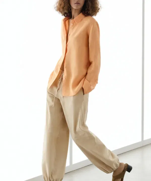 Рубашка свободного кроя из льна, Massimo Dutti — фото 3