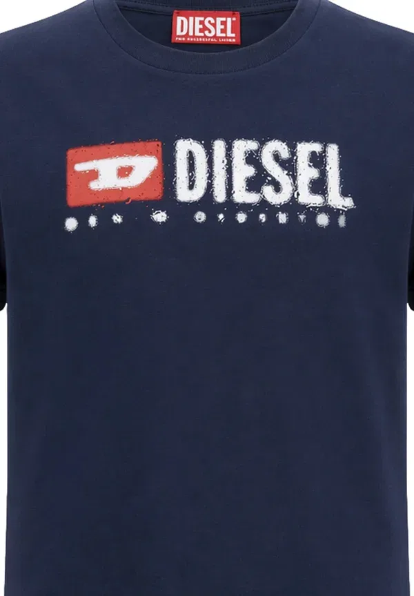 Футболка унисекс с принтом Diesel, темно-синий — фото 3