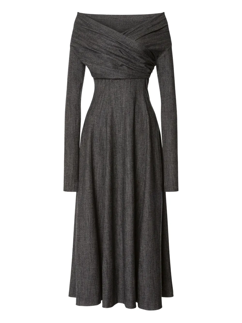 

Драпированное платье Alberta Ferretti, серый