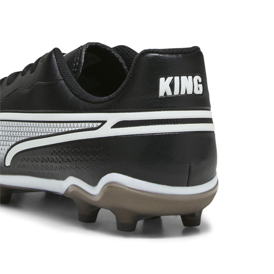 Футбольные бутсы KING MATCH FG/AG для молодежи PUMA, черные, белые — фото 2