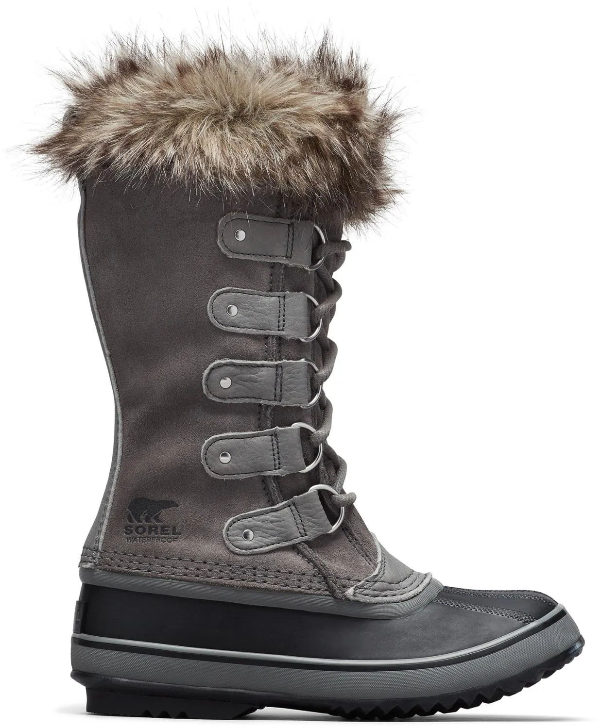 Женские сапоги Sorel Joan of Arctic из замши с искусственным мехом водонепроницаемые, серый