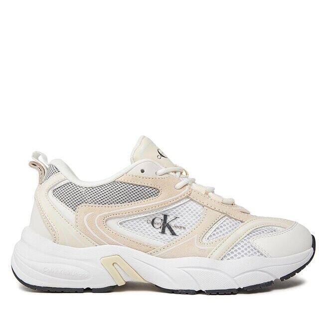

Кроссовки Calvin Klein Jeans Retro Tennis Su-Mesh Wn YW0YW00891 Bright White/Creamy White/Black 0GG, бежевый