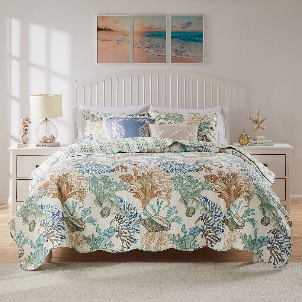 

Greenland Home Fashions Комплект одеял из нефрита Atlantis с накладками, зеленый