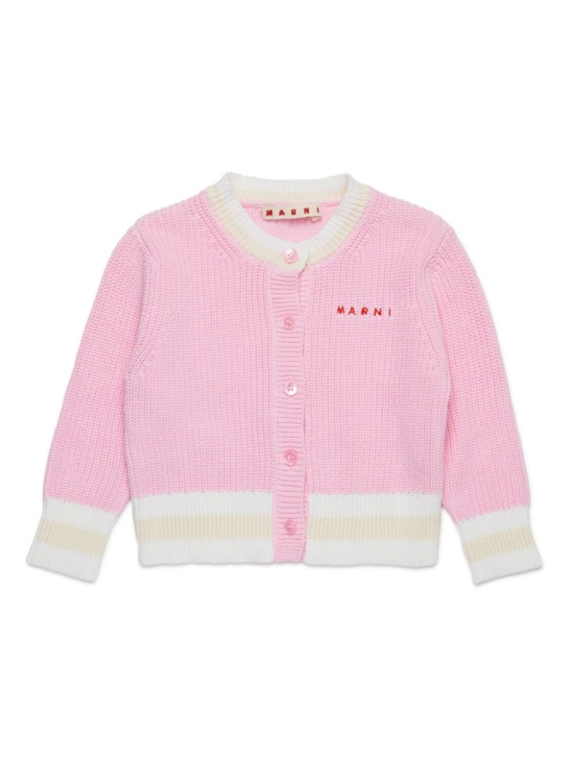 

Кардиган с вышитым логотипом Marni Kids, розовый