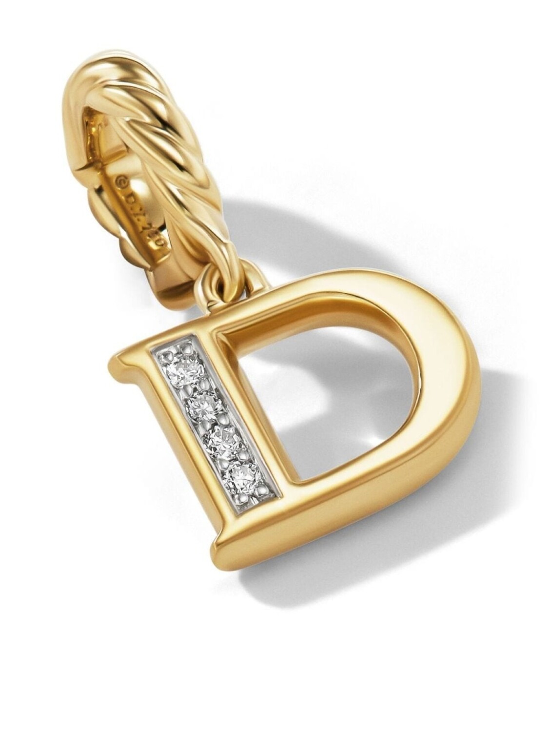

Подвеска Initial D из желтого золота с бриллиантами David Yurman, золотой