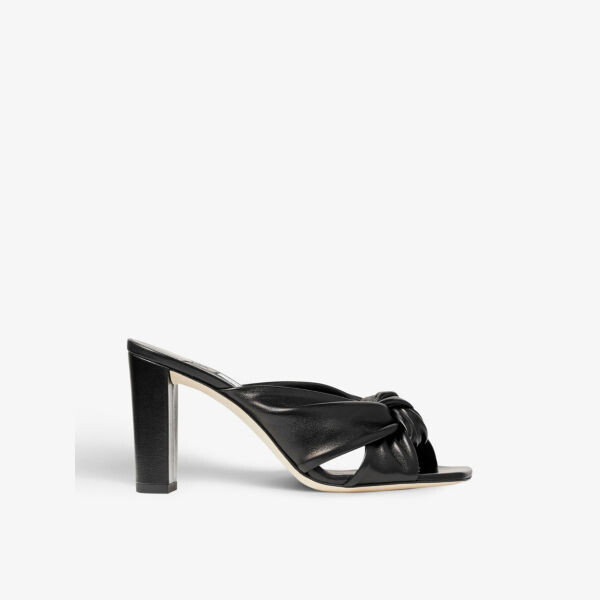 

Кожаные босоножки на каблуке Avenue 85, украшенные узлами Jimmy Choo, черный