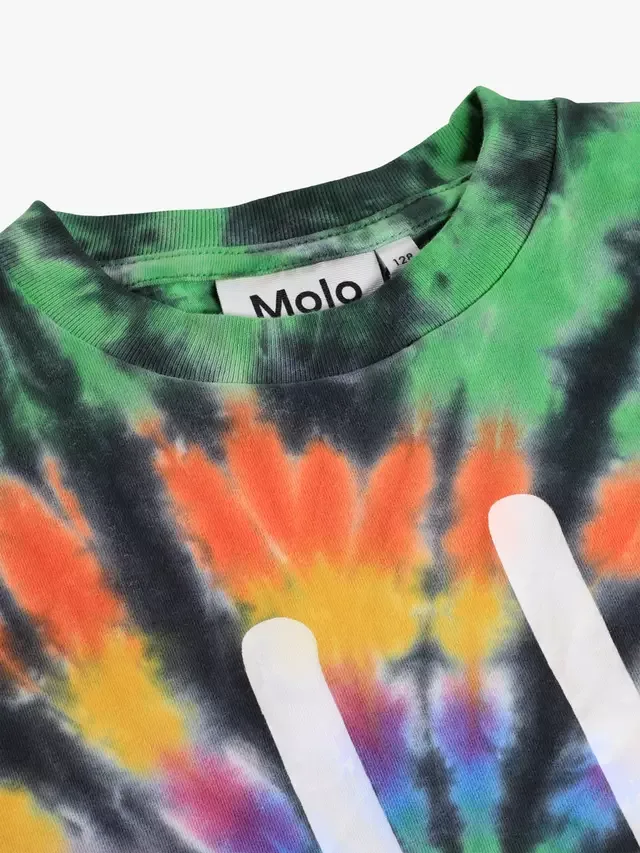 Детская футболка из чистого хлопка с принтом Улыбка, цвет Летний песок Molo — фото 3