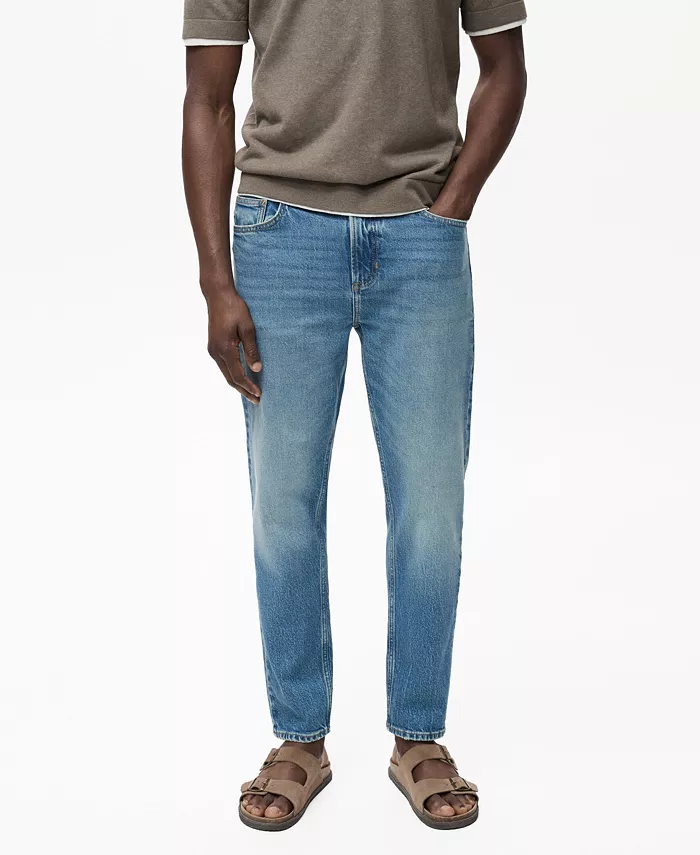 

Мужские джинсы Ben Tapered Fit MANGO, синий