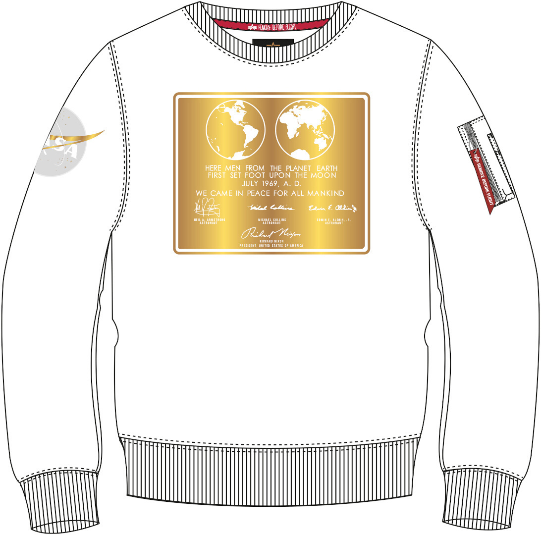 

Толстовка Alpha Industries Lunar Plaque Sweatshirt, белый