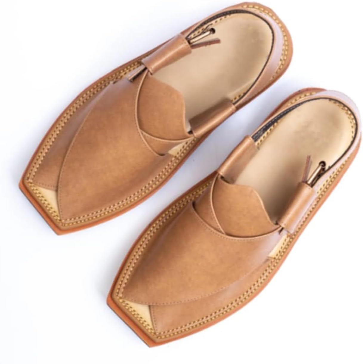 

Модные мужские сандалии из натуральной телячьей кожи Fashion Hyped, светло-коричневый