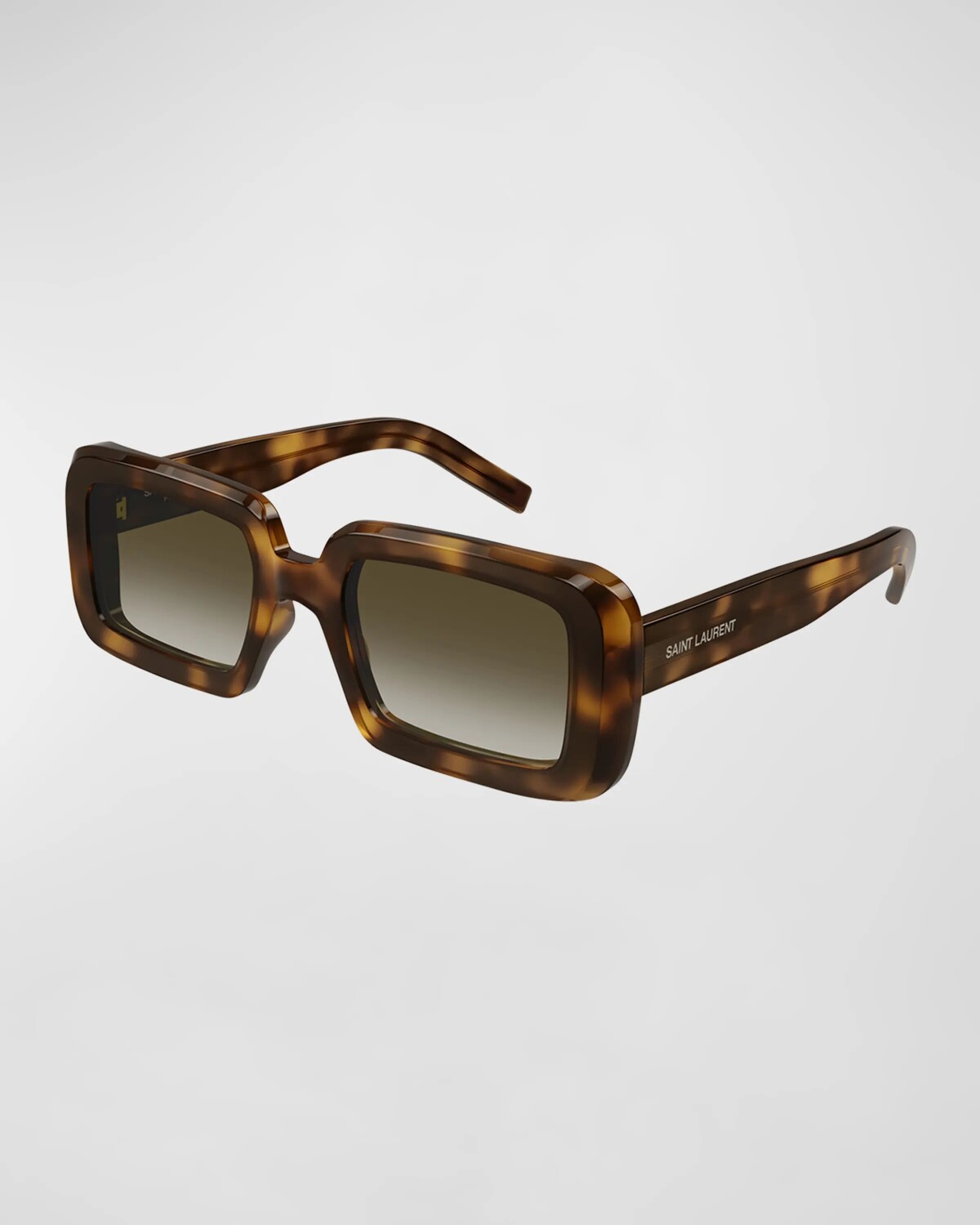 

SL 534 Прямоугольные солнцезащитные очки из ацетата Saint Laurent, цвет Havana