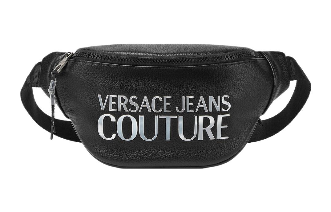 

Versace Jeans Couture Мужская сумка через плечо, сумка-слинг, поясная сумка из полиуретана, стандартного размера, черная