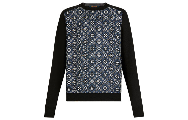 Свитер женский Louis Vuitton, черный / бело-синий