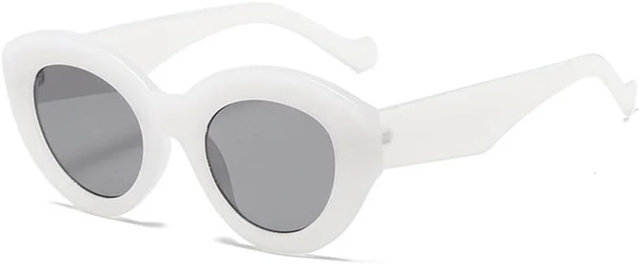 

Солнцезащитные очки UV400 - увеличенные овальные очки "кошачий глаз" с градиентной оправой для женщин и мужчин, для бега и занятий спортом на открытом воздухе UYPTK, C10 White Grey