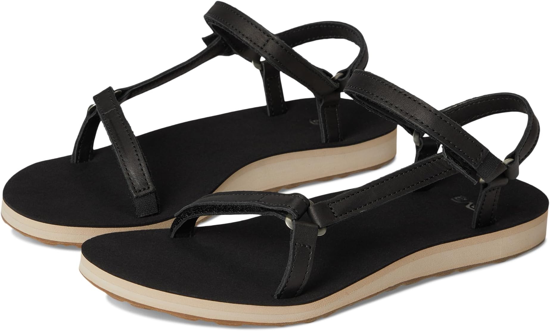 Сандалии Teva Original Universal Slim Lea, цвет Black/Tan