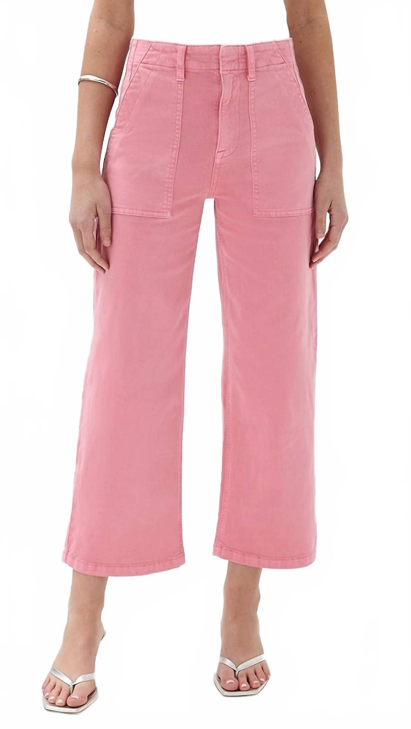 

София Твил Широкие Брюки в Пионовом Розовом PISTOLA