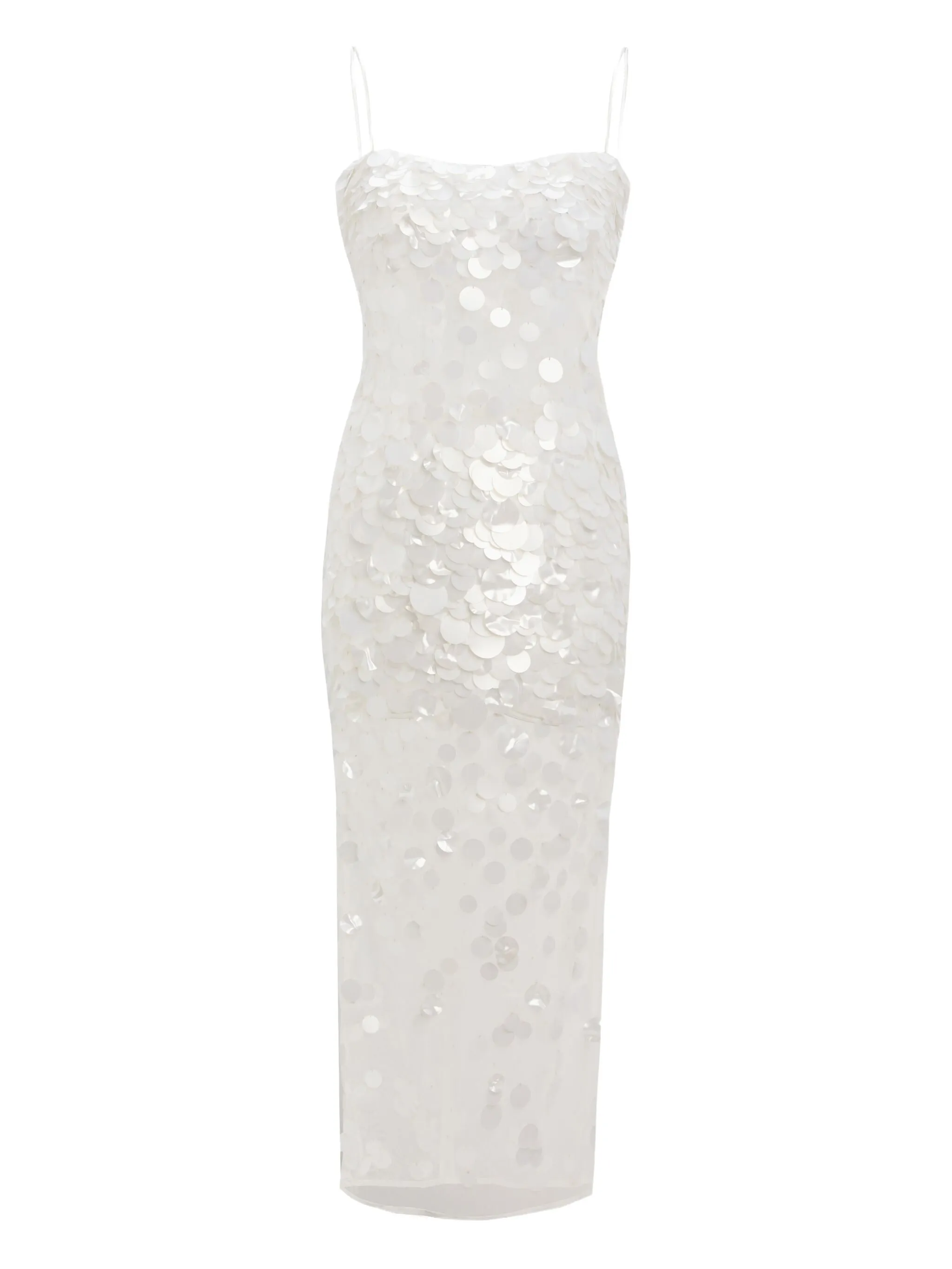 

Платье миди с пайетками Retrofete, белый