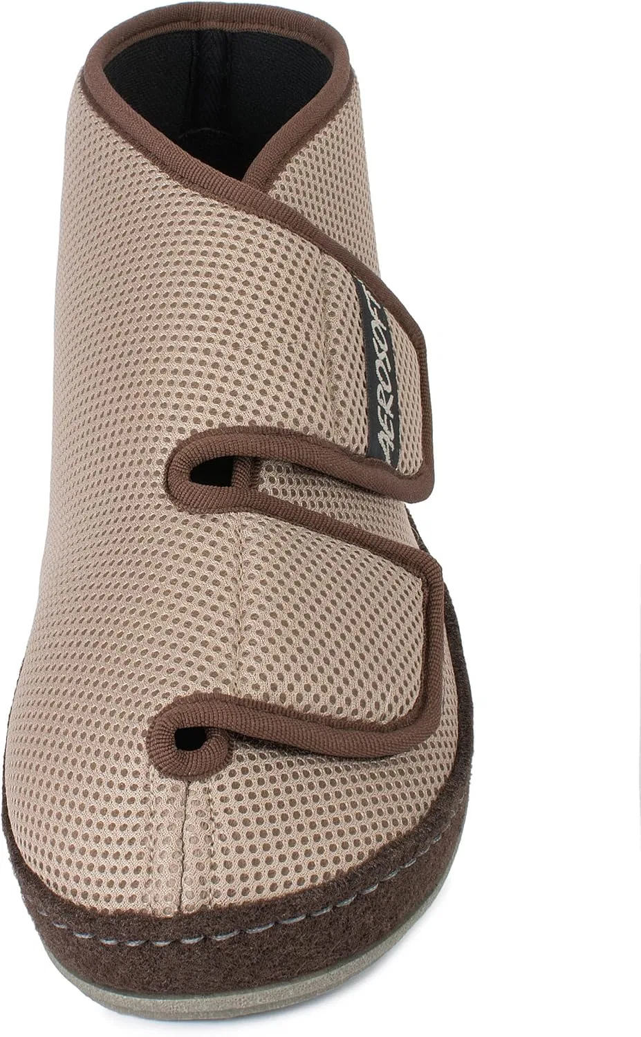 Тапочки Aerosoft Velcro 6062-4P, женские и мужские, широкие, GH, нескользящие, Taupe — фото 4