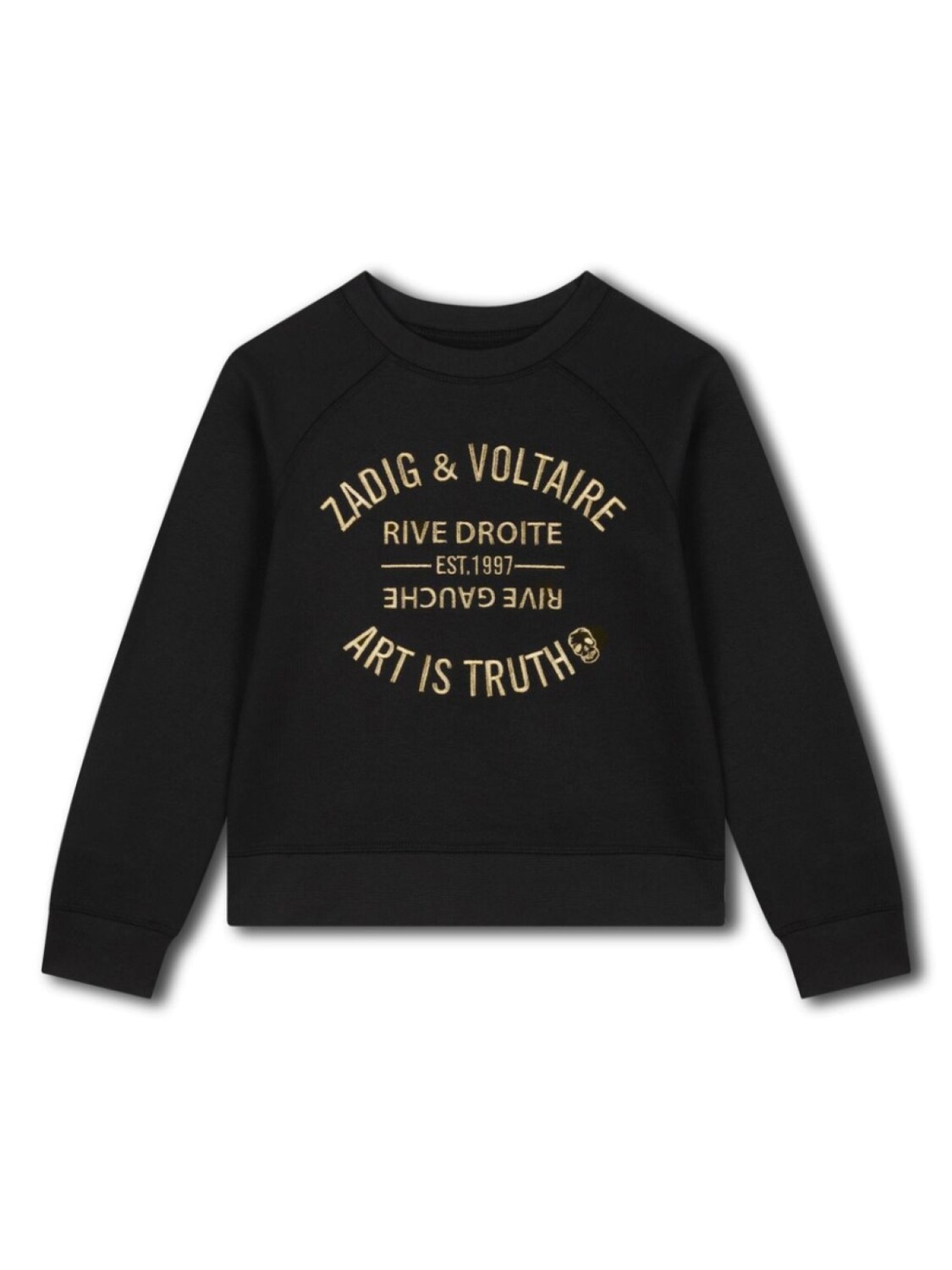 

Толстовка с вышитым логотипом Zadig & Voltaire Kids, черный