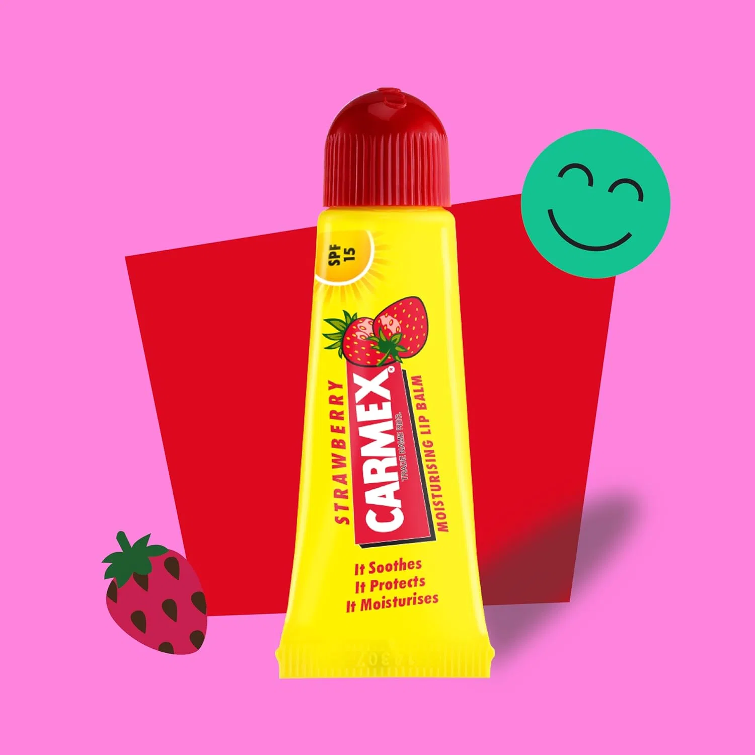 Бальзам для губ Carmex SPF 15 со вкусом клубники, 10 г Carmex — фото 2
