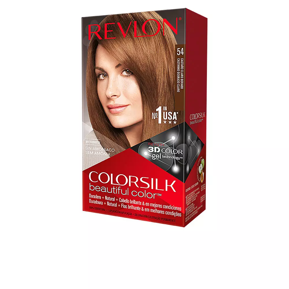 

Краска для волос Colorsilk tinte Revlon Mass Market, цвет 54-castaño claro dorado, 1 шт.