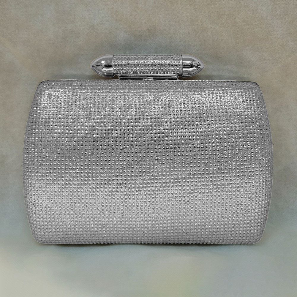 

Блестящий инкрустированный структурированный вечерний клатч FASHNZFAB