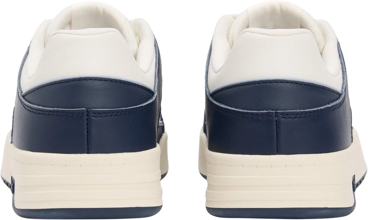 Мужские низкие кожаные кроссовки Tommy Jeans TJM Cupsole EM0em01660, White Ecru Dark Night Navy — фото 2