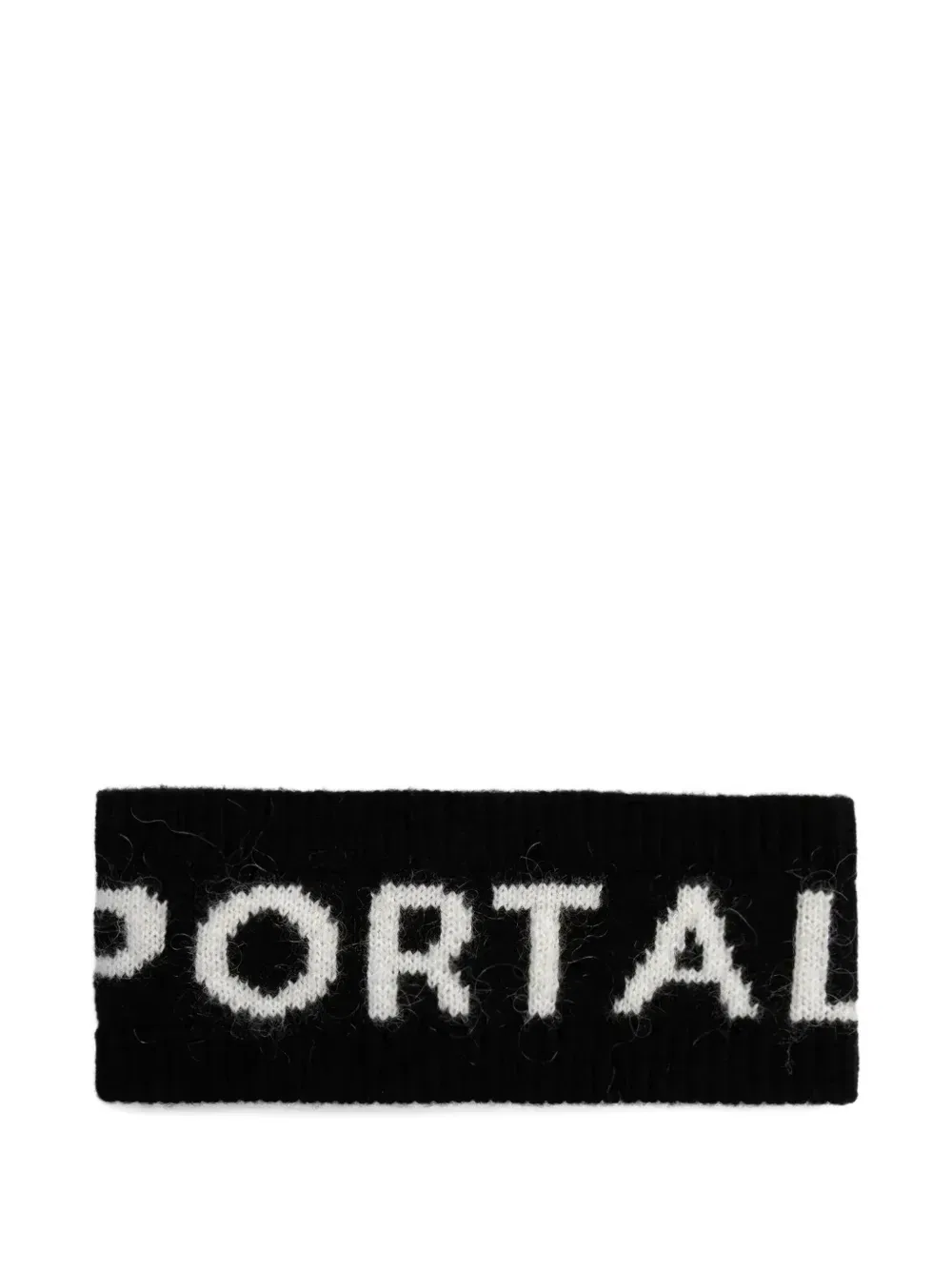 Вязаная повязка на голову с логотипом Sportalm, черный
