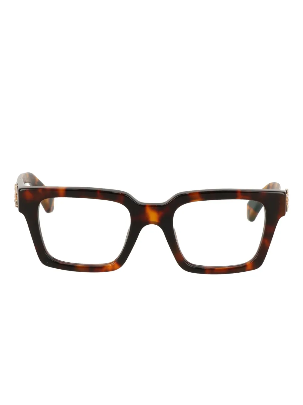 

Очки с логотипом в черепаховой оправе Off-White Eyewear, коричневый