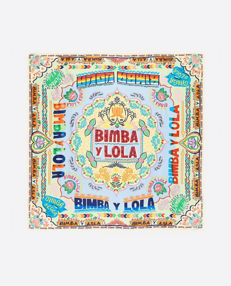 

Женский квадратный шарф с принтом Bimba y Lola, мультиколор