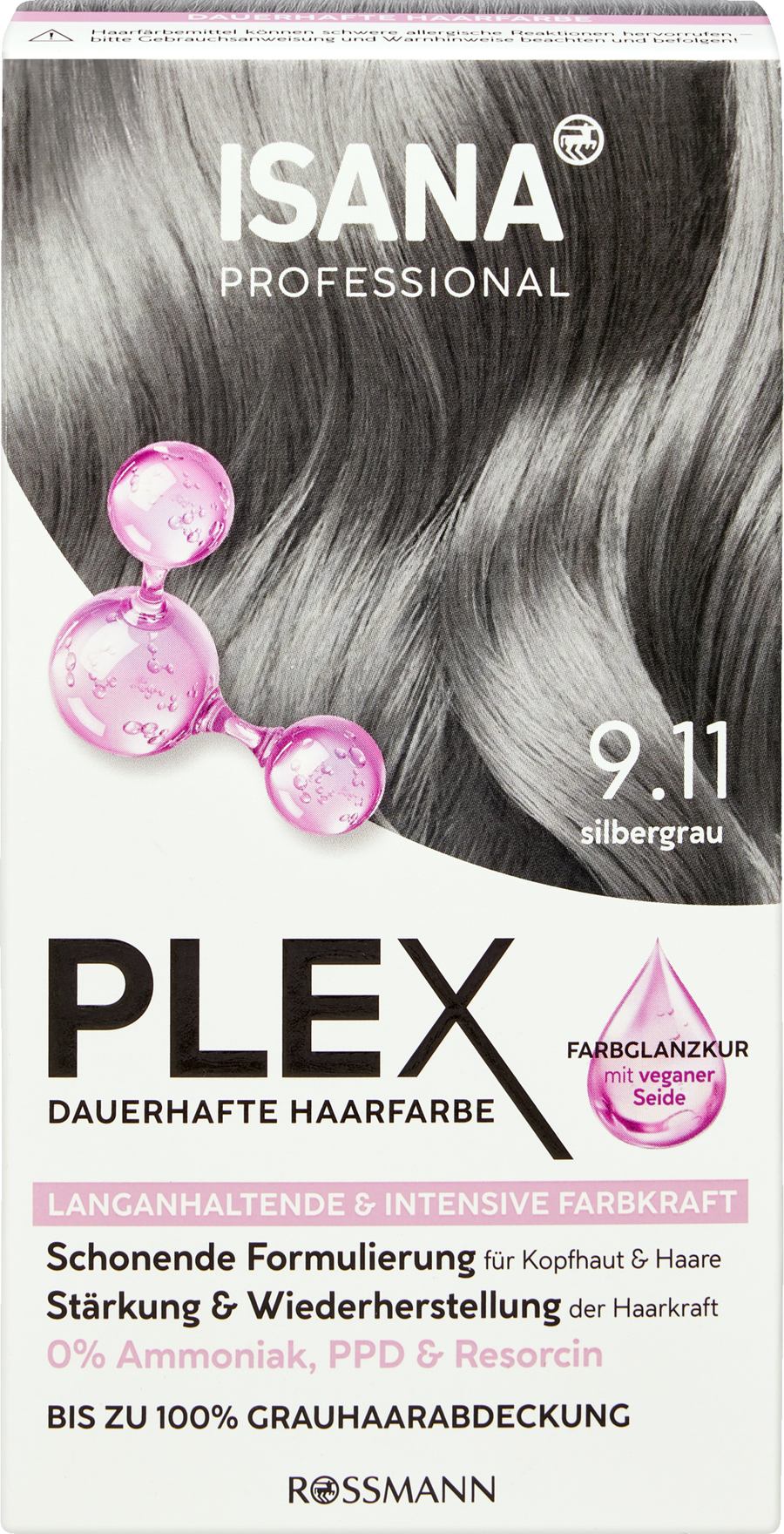 

Краска для волос ISANA PROFESSIONAL Plex dauerhafte Haarfarbe 9.11 Silbergrau