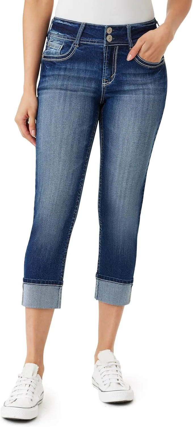 

Джинсы WallFlower Luscious Curvy 23.5” Mid-Rise Cropped для женщин, Insta Stretch Denim