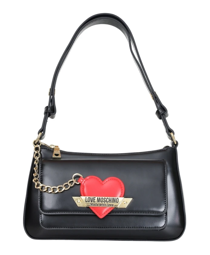 

Сумка через плечо с подвеской в форме сердца. Love Moschino, черный