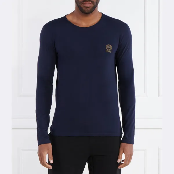 

Классический крой с длинным рукавом Versace, синий