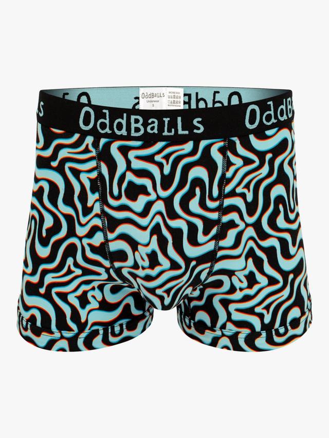 

Боксерские шорты из неоновой лавы OddBalls, цвет Cyan/Black