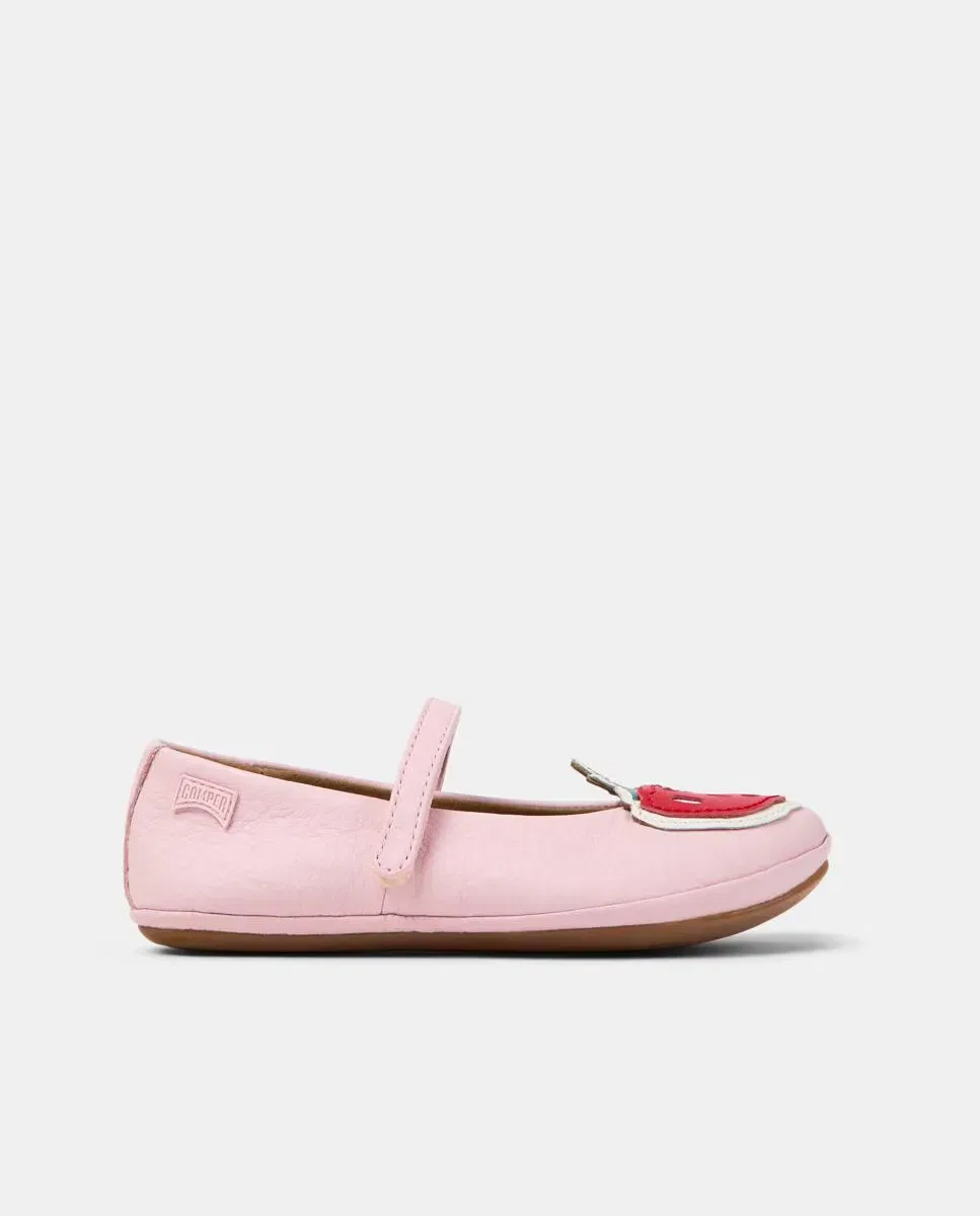 Балетки детские Camper TWINS с принтом, Rosa Claro